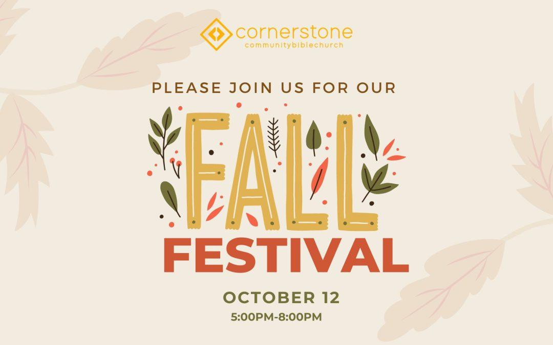 Fall Festival Saturday October 12